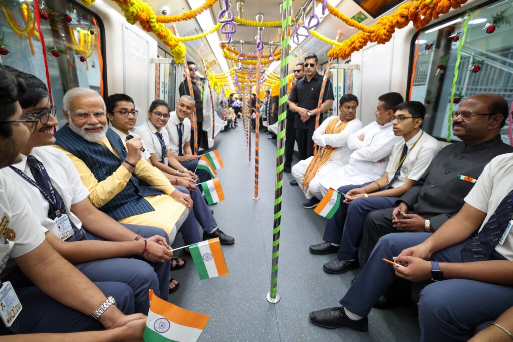 Prime Minister Modi inaugurates India’s first underwater metro system In Kolkata.