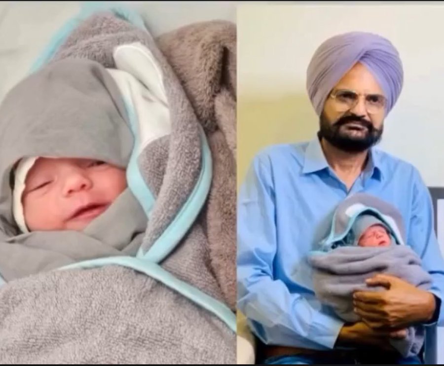 Parents of Sidhu Moosewala  are Happy to have a Boy; the Father Posts the First Image